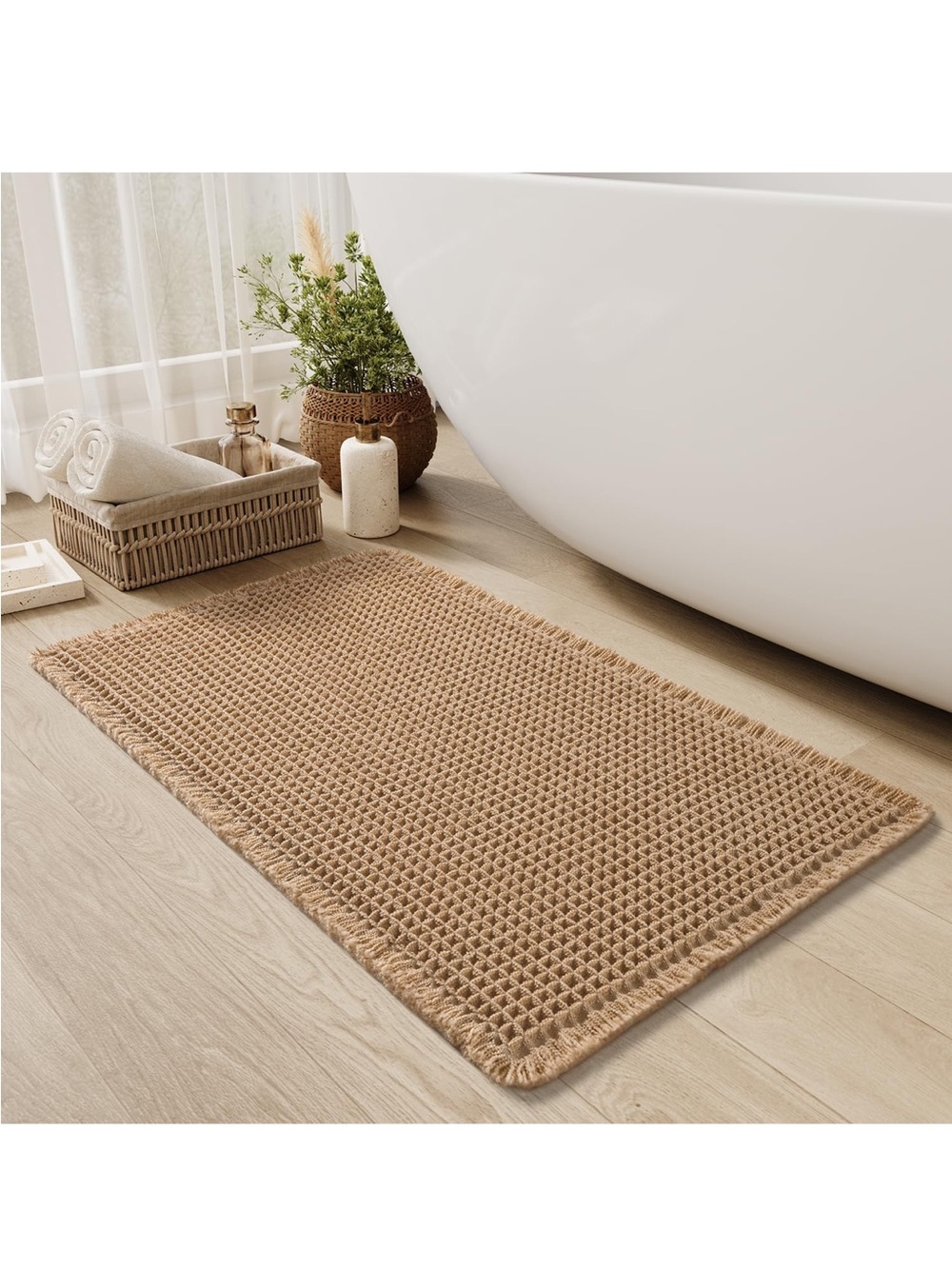 Classic Woven Bath Rug - Tan
